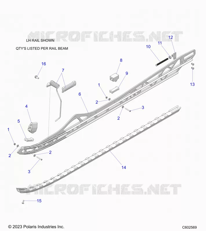 SUSPENSION, RAIL BEAM ASM, LH/RH