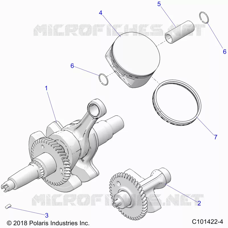 ENGINE, CRANKSHAFT, PISTON AND BALANCE SHAFT