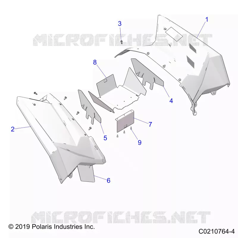 REAR BODYWORK CAB AND HEAT SHIELDS