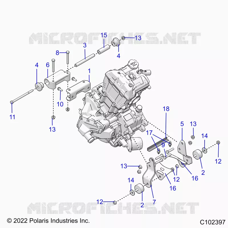 ENGINE, MOUNTING & LONG BLOCK