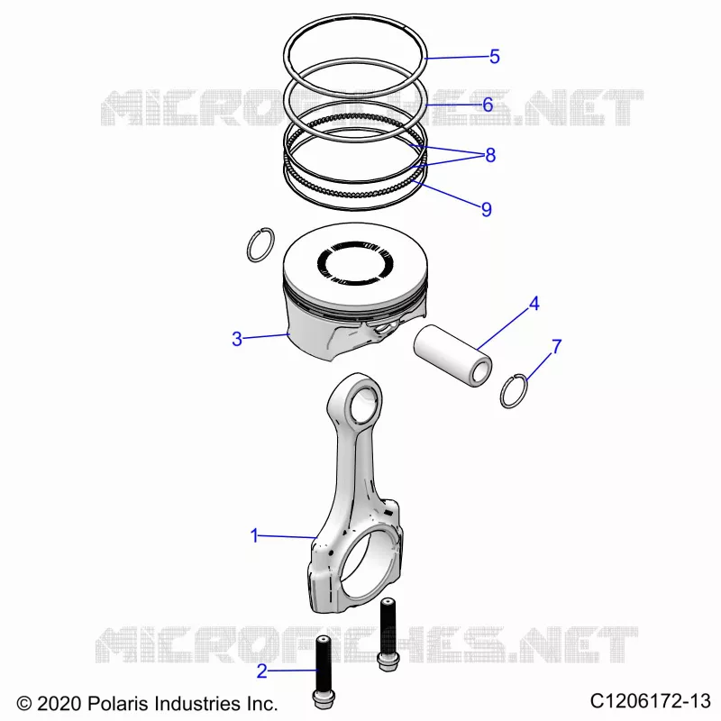 ENGINE, PISTON & ROD